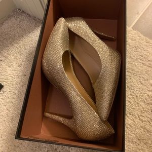 Coach golden high heels size 7